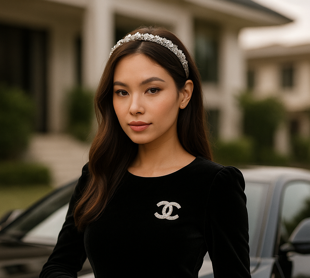 Radiant Stimulated Diamonds Headband - Luxury Statement Piece