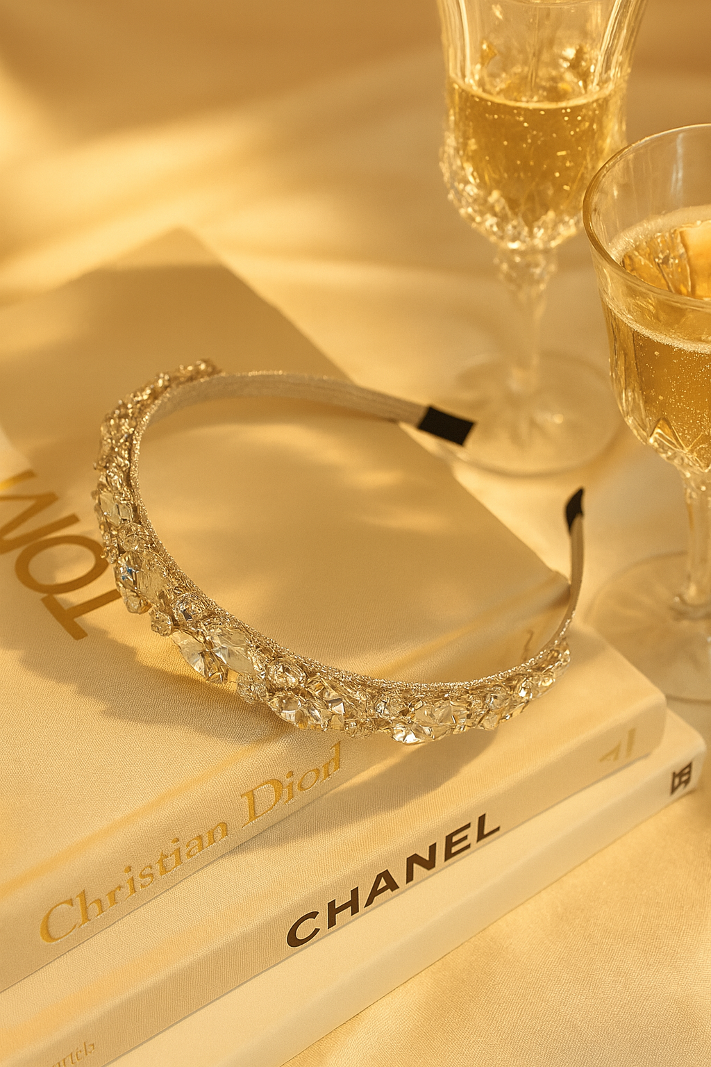 Radiant Stimulated Diamonds Headband - Luxury Statement Piece